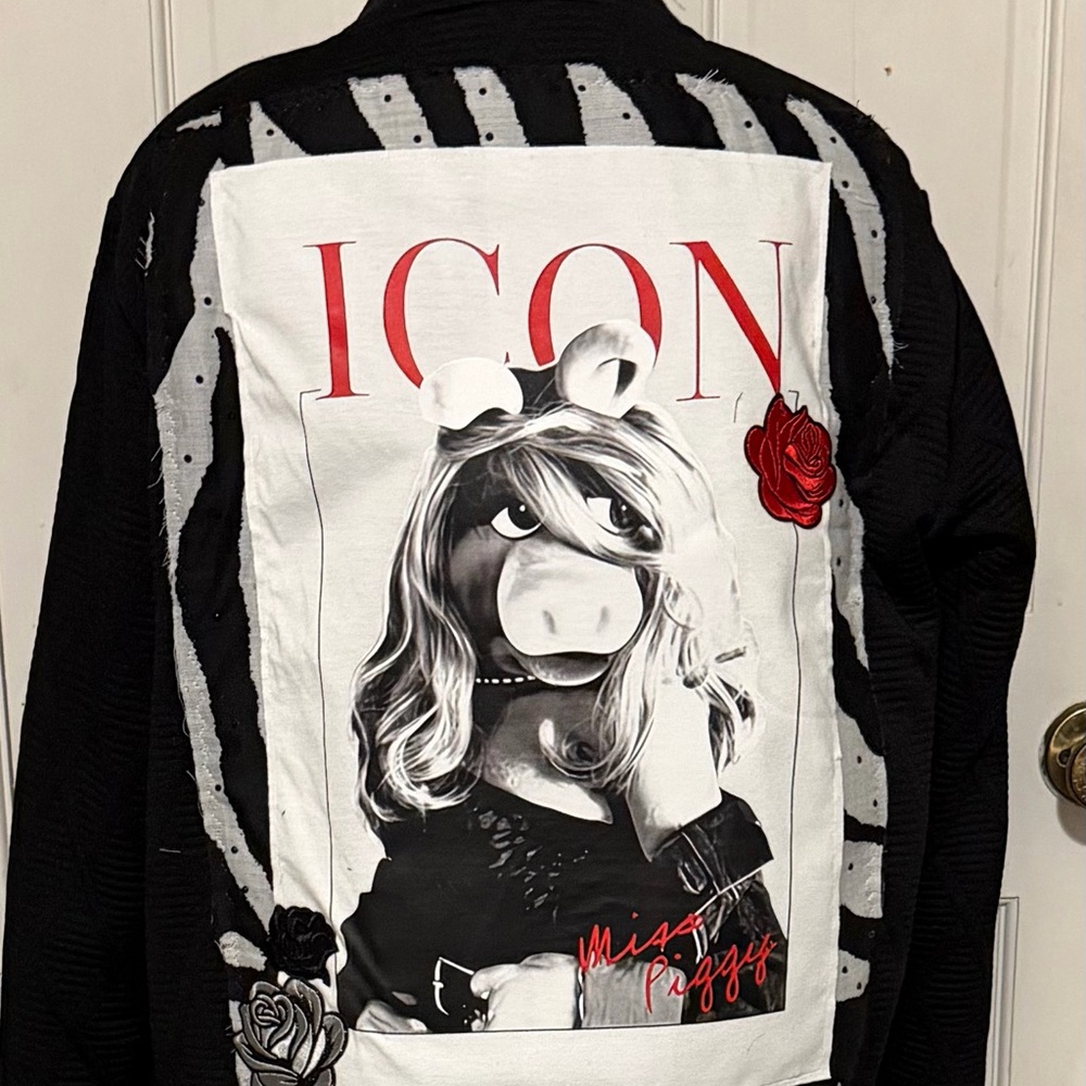 Original Deluxe Black and White Iconic Bomber Jacket